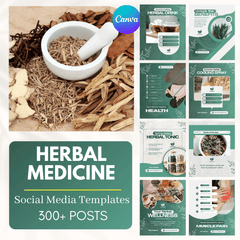 300 Herbal Medicine Posts - Social Media Templates