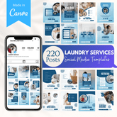 220 Laundry Services Canva Templates