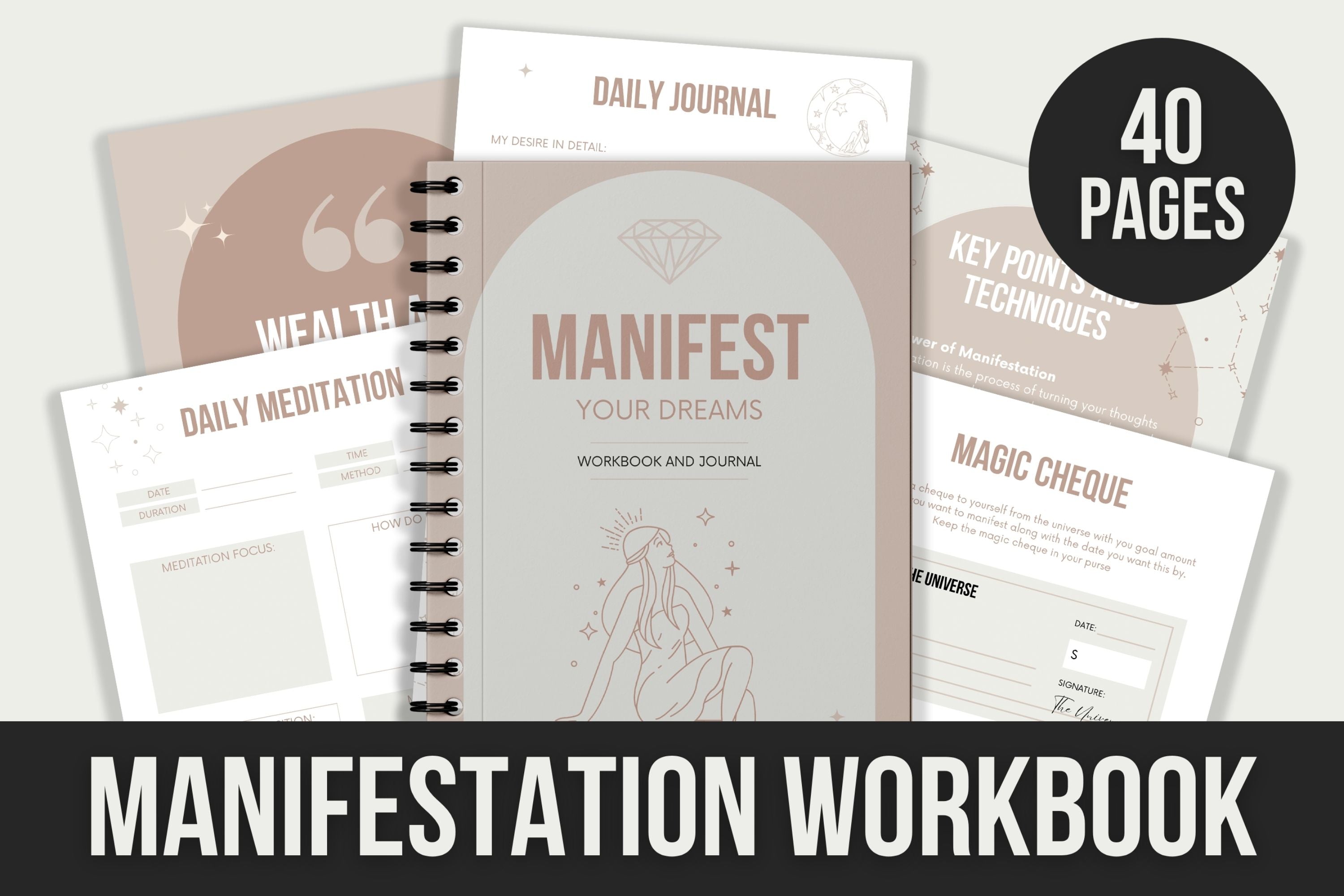Manifestation Workbook - 40 Pages