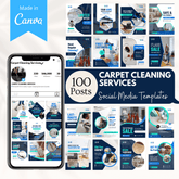 100 Carpet Cleaning Services Canva Templates