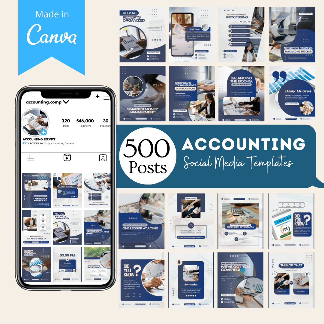 500 Accountant Template - Social Media Templates
