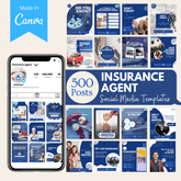 500 Insurance Agent Posts - Social Media Templates
