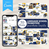 70 Language School Promotion Canva Templates