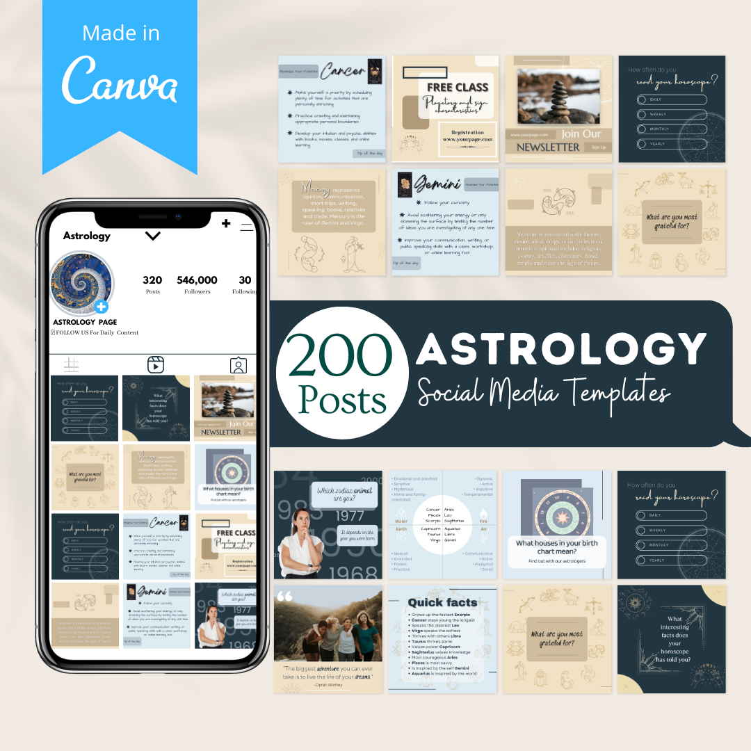 Astrology Social Media Canva Templates – Viralcontent.design