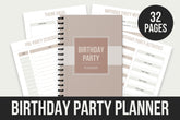 Birthday Party Planner - 32 Pages