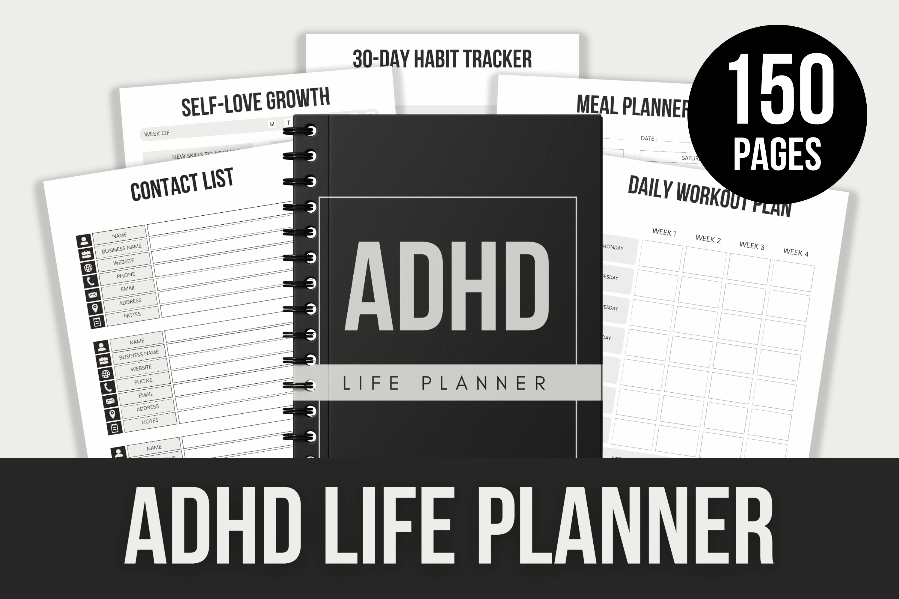 ADHD Life Planner - 150 Pages