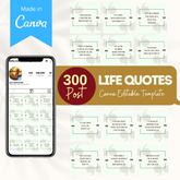 300 Life Quotes - Social Media Templates