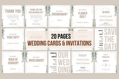 Wedding Cards & invitations - 20 Pages