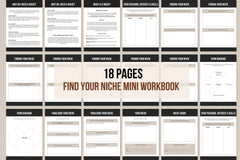 Find Your Niche Mini Workbook - 18 Pages