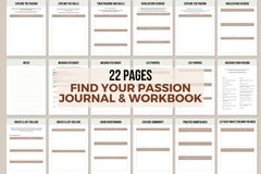 Find Your Passion Journal & Workbook - 22 Pages