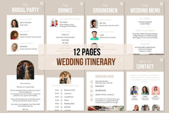 Wedding Itinerary For Guests | Mobile | 12 Pages