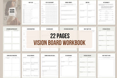 Vision Board Workbook - 22 Pages