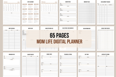 Mom Life Digital Planner - 65 Pages
