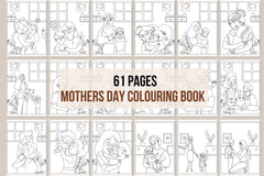 Mothers day colouring book - 61 pages