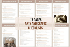 Arts and Crafts Checklists - 17 Pages