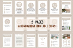 Airbnb & Host Printable Signs - 21 Pages