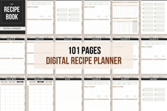 Digital Recipe Planner - 101 Pages