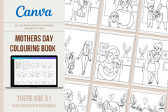 Mothers day colouring book - 61 pages