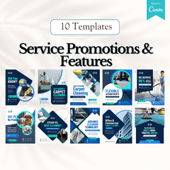100 Carpet Cleaning Services Canva Templates