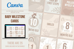 Baby Milestone Cards - 25 Cards
