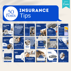 500 Insurance Agent Posts - Social Media Templates
