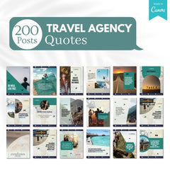 500 Travel Agency Posts - Social Media Templates