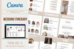 Wedding Itinerary For Guests | Mobile | 12 Pages