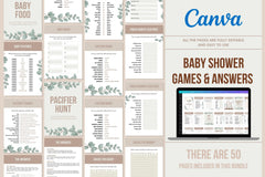 Baby Shower Games & Answers - 50 Pages
