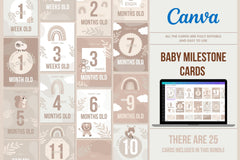 Baby Milestone Cards - 25 Cards