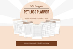 Pet Logs Bundle - 30 Pages