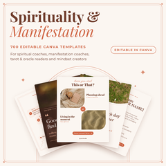 Spirituality & Manifestation: 700 editable Canva templates for spiritual coaches, tarot and oracle readers