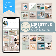 400 Lifestyle Posts - Social Media Templates