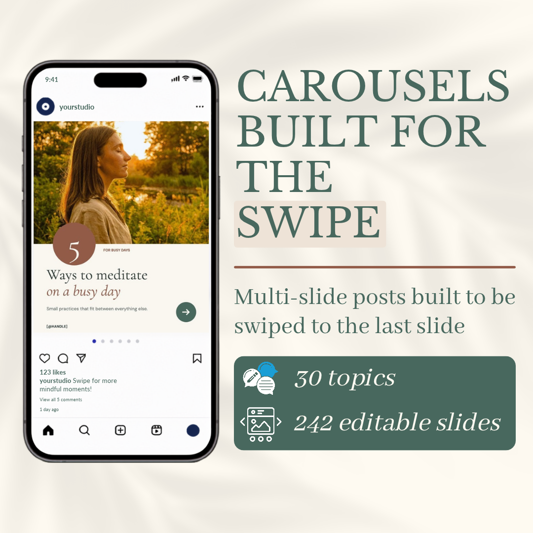 Carousels built for the swipe, 242 editable slides