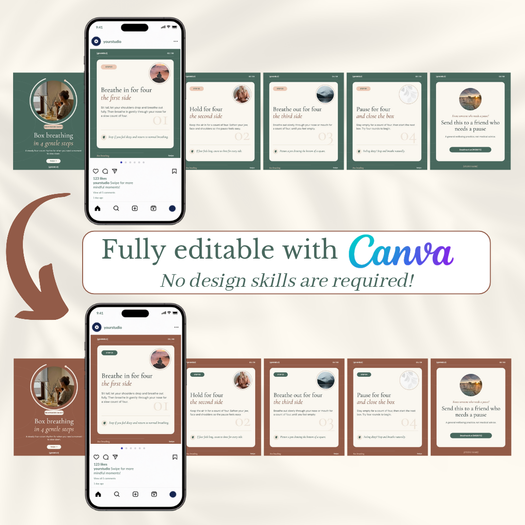 Fully editable with Canva: change the colours in a few clicks