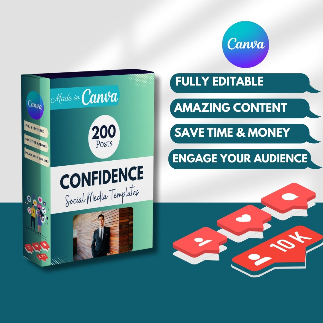 200 Confidence Posts - Canva Templates