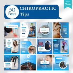 480 Chiropractic Posts - Social Media Canva Templates