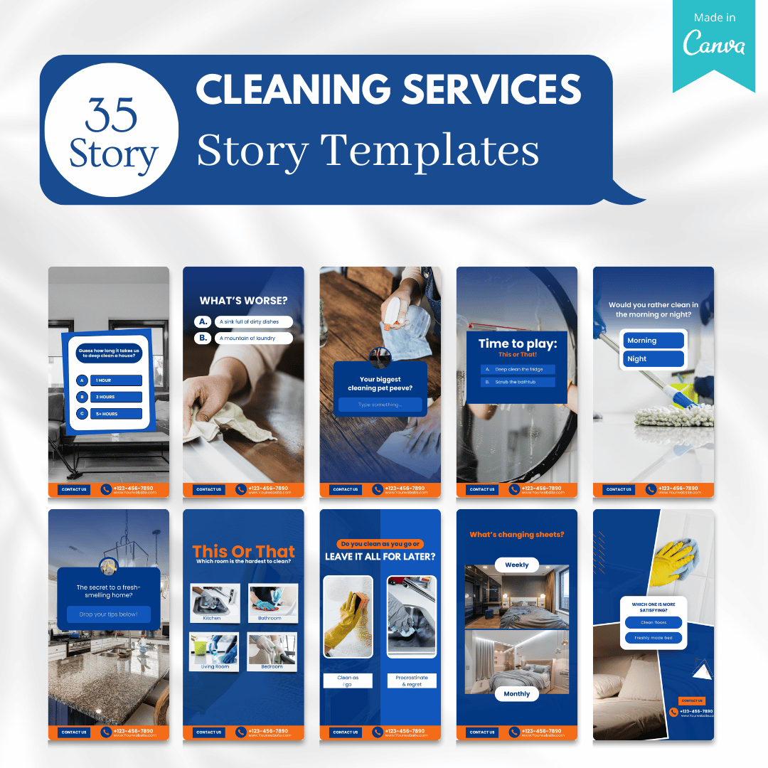 300 Cleaning Services Posts - Social Media Templates