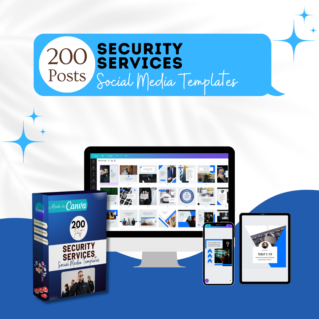 200 Security Services Posts - Social Media Templates