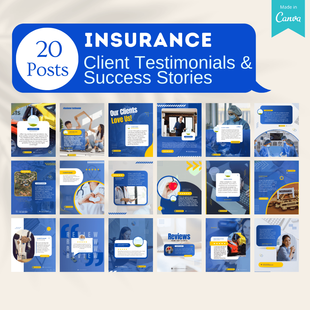 500 Insurance Agent Posts - Social Media Templates – Viralcontent.design