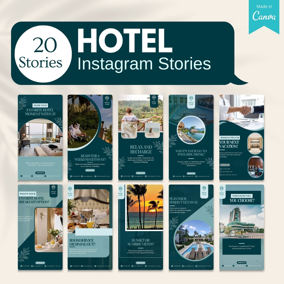 200 Hotel Canva Templates