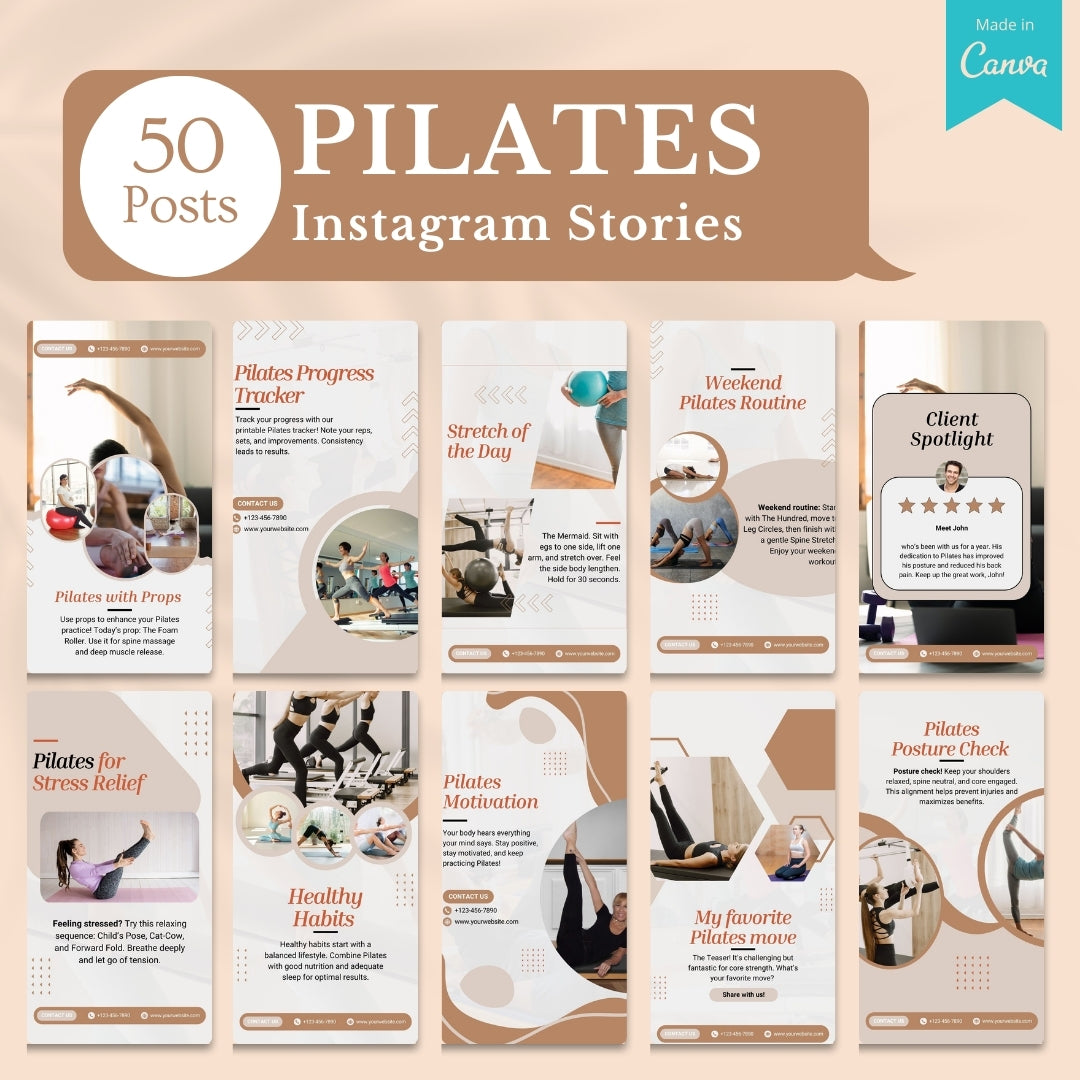 500 Pilates Post - Social Media Templates