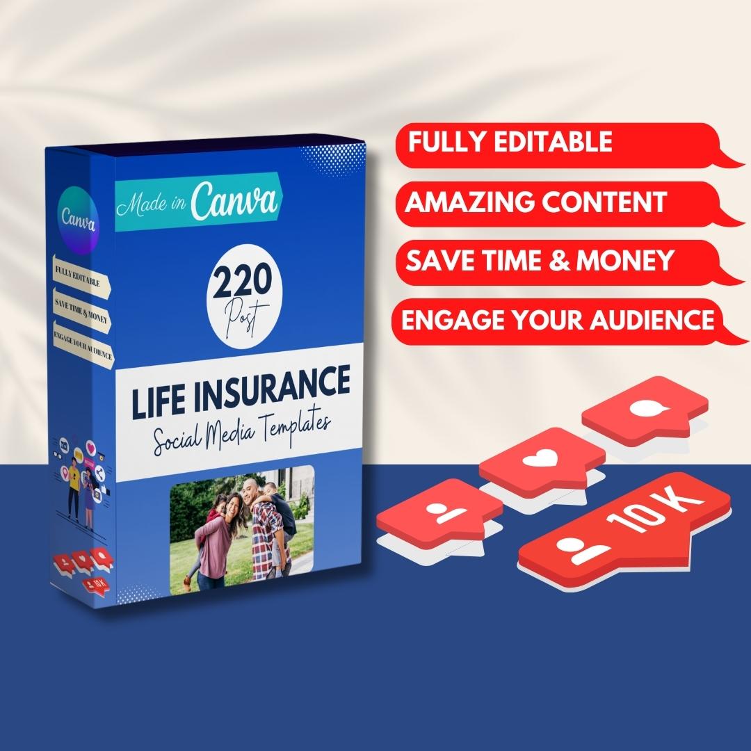 220 Life Insurance Posts - Social Media Templates – Viralcontent.design