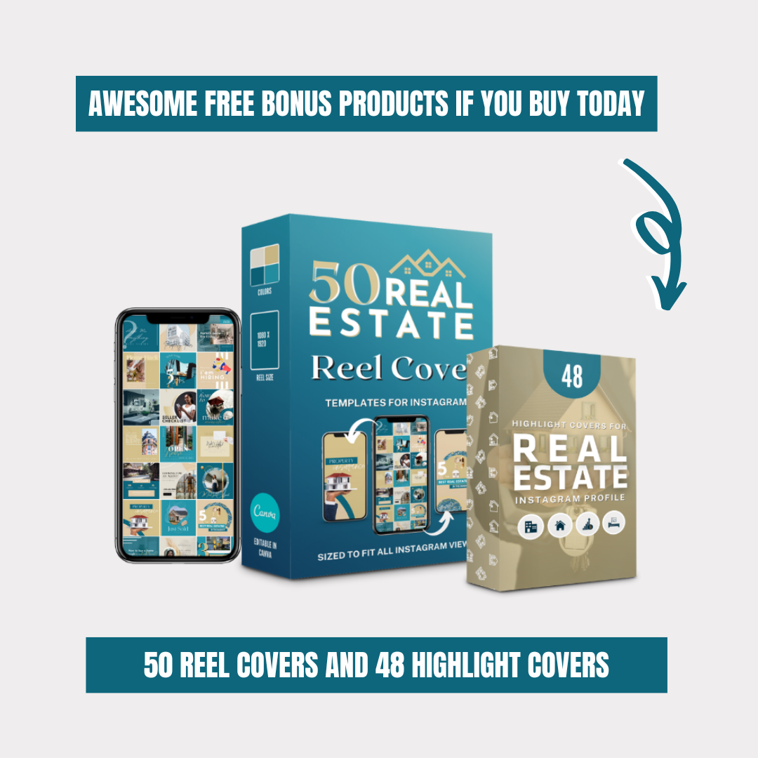 Real Estate Reel & Highlight Covers  Canva Templates