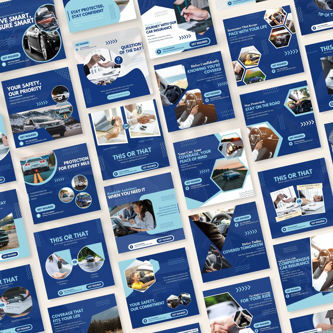 220 Car Insurance Canva Templates