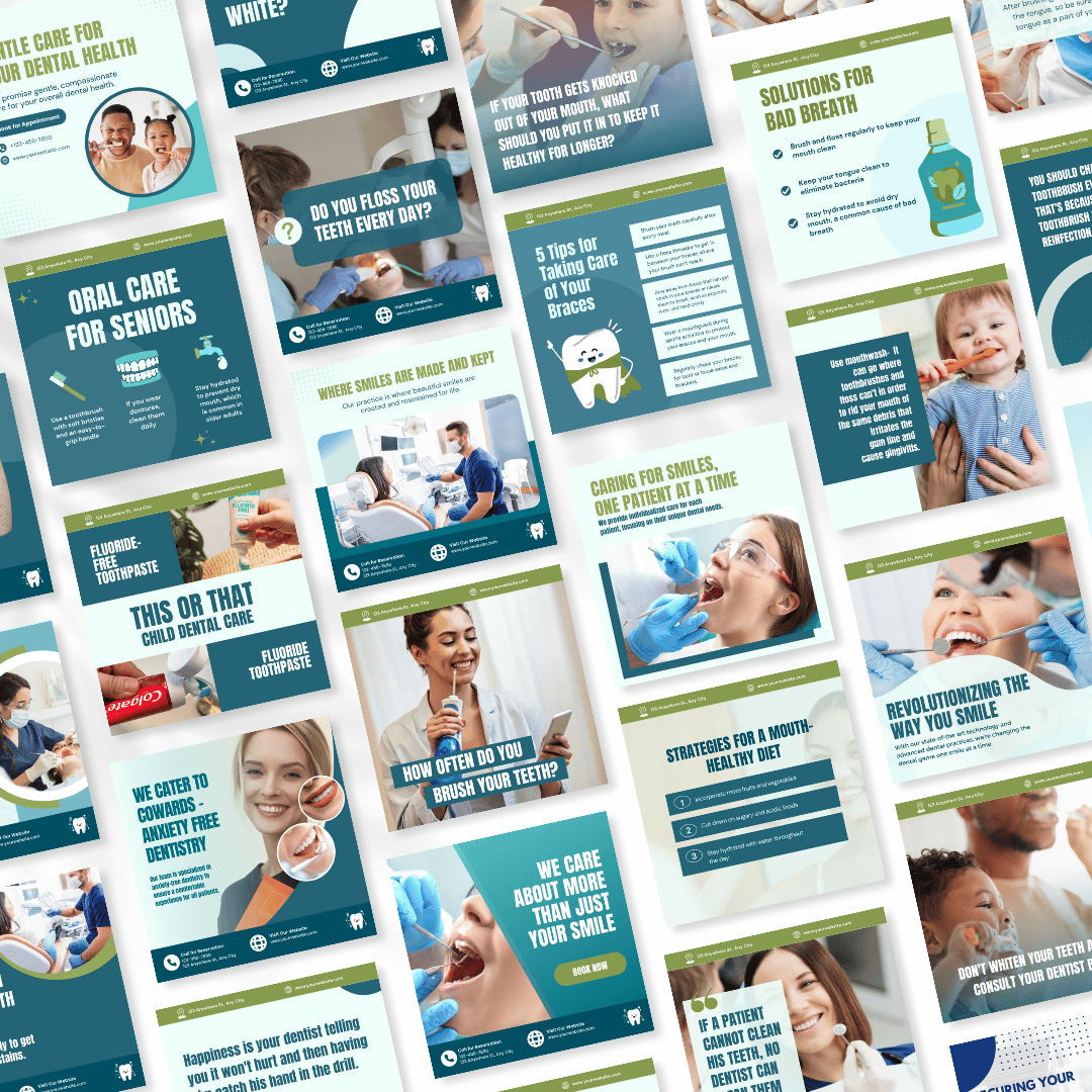 450 Dental Clinic Posts - Social Media Templates