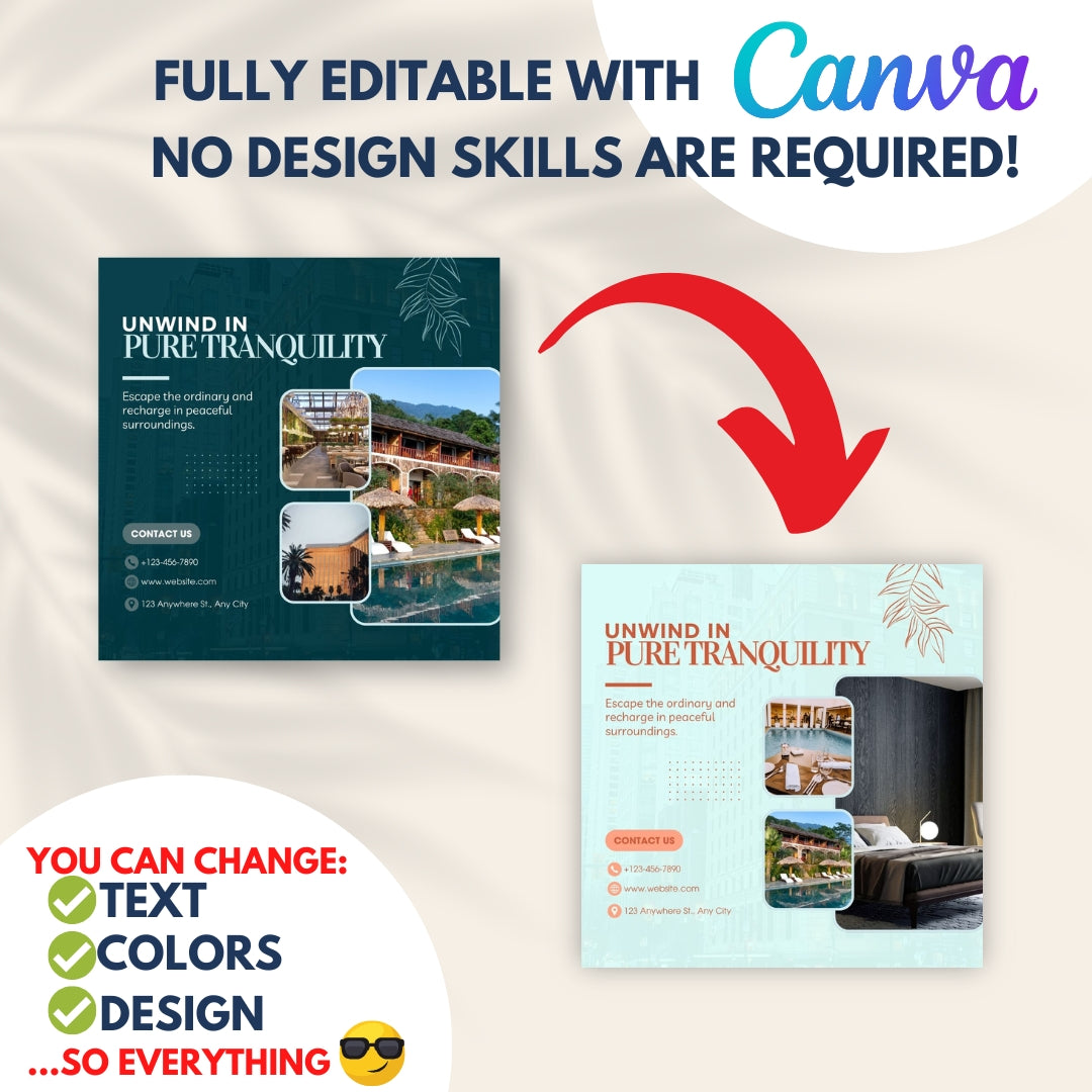 200 Hotel Canva Templates