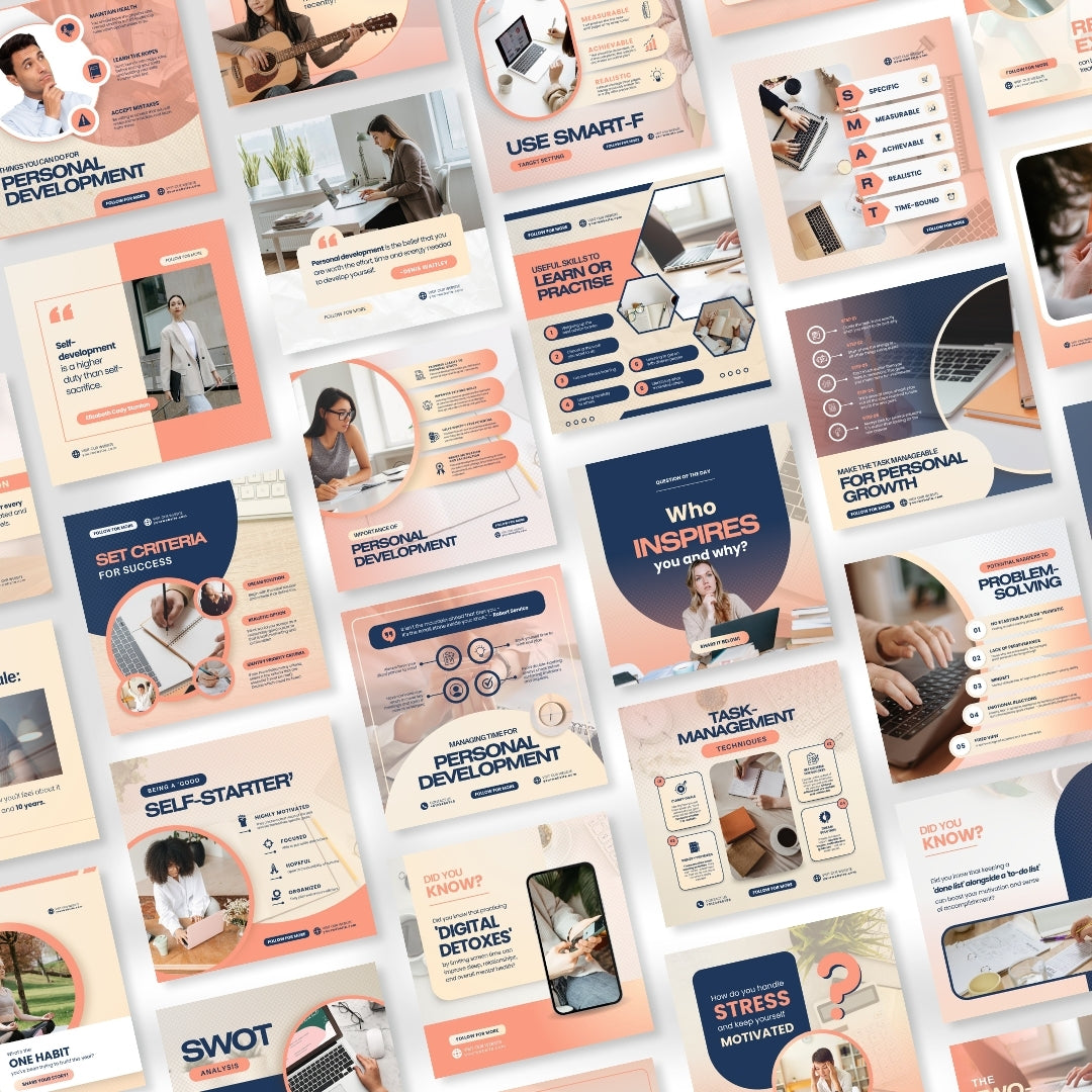 Personal Development Bundle -Social Media Templates – Viralcontent.design