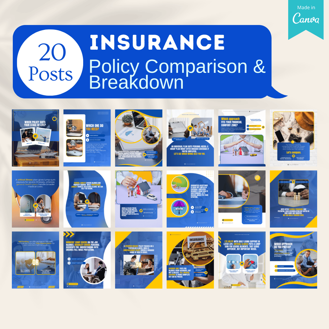 500 Insurance Agent Posts - Social Media Templates – Viralcontent.design