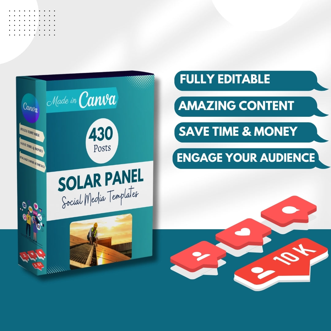 430 Solar Panel - Social Media Canva Templates