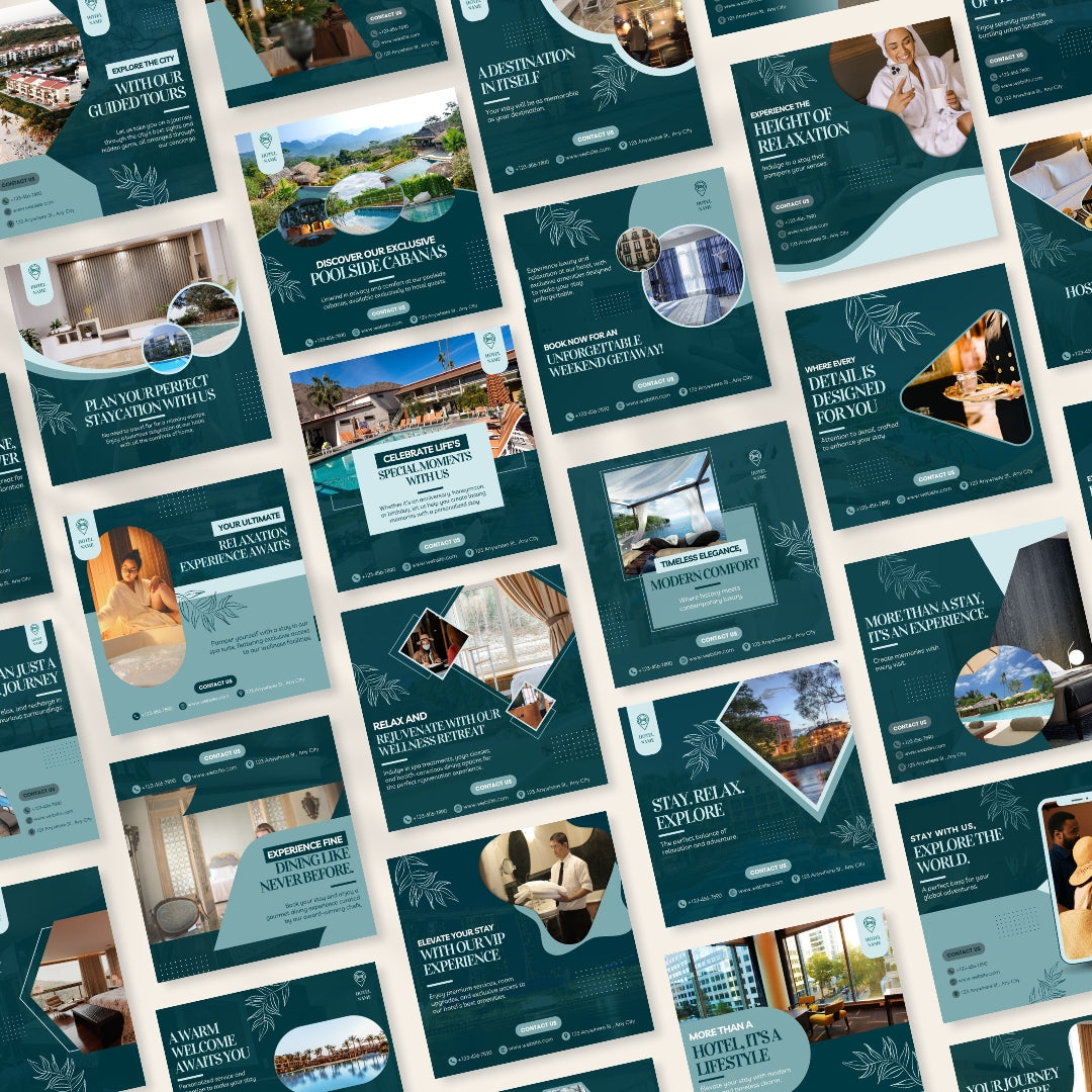 200 Hotel Canva Templates